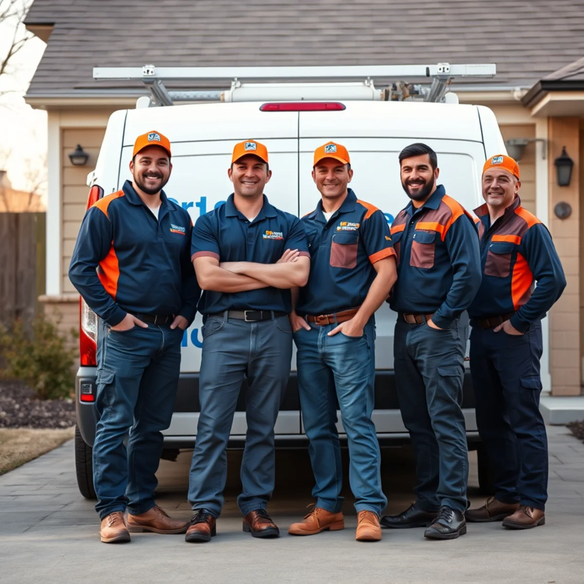 The Ryan Water Systems team in front of their service van in Indianapolis