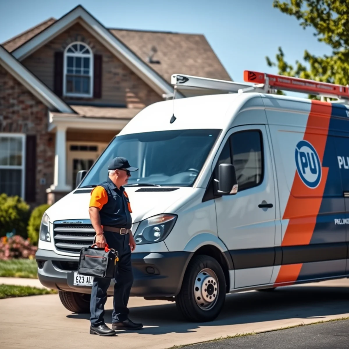 Ryan Water Systems service van outside a Brownsburg, IN home