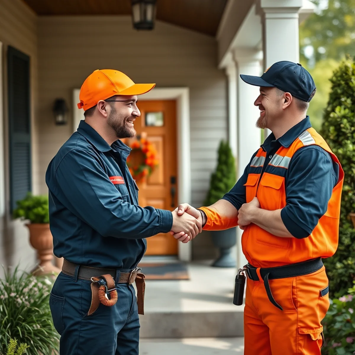 Ryan Water Systems plumber greeting a homeowner in Indianapolis