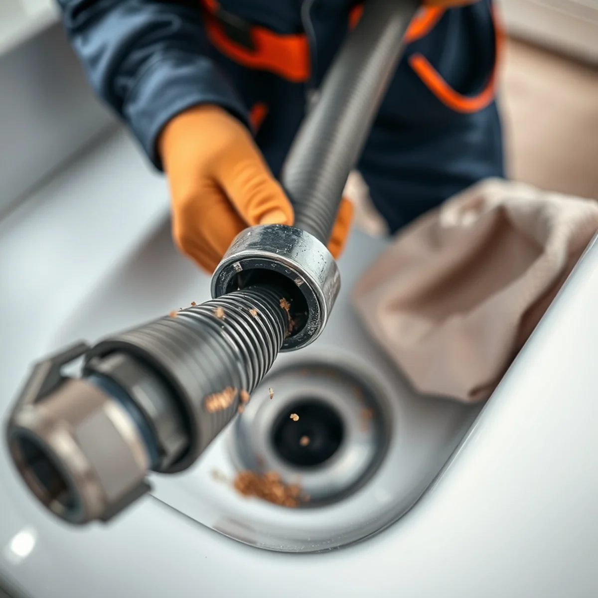 Ryan Water Systems plumber providing drain cleaning in an Indianapolis, IN home