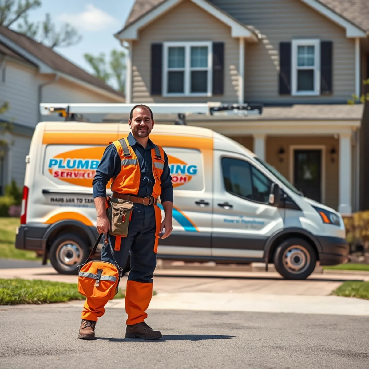 Ryan Water Systems van outside a waterfront home near Geist Reservoir, Indianapolis