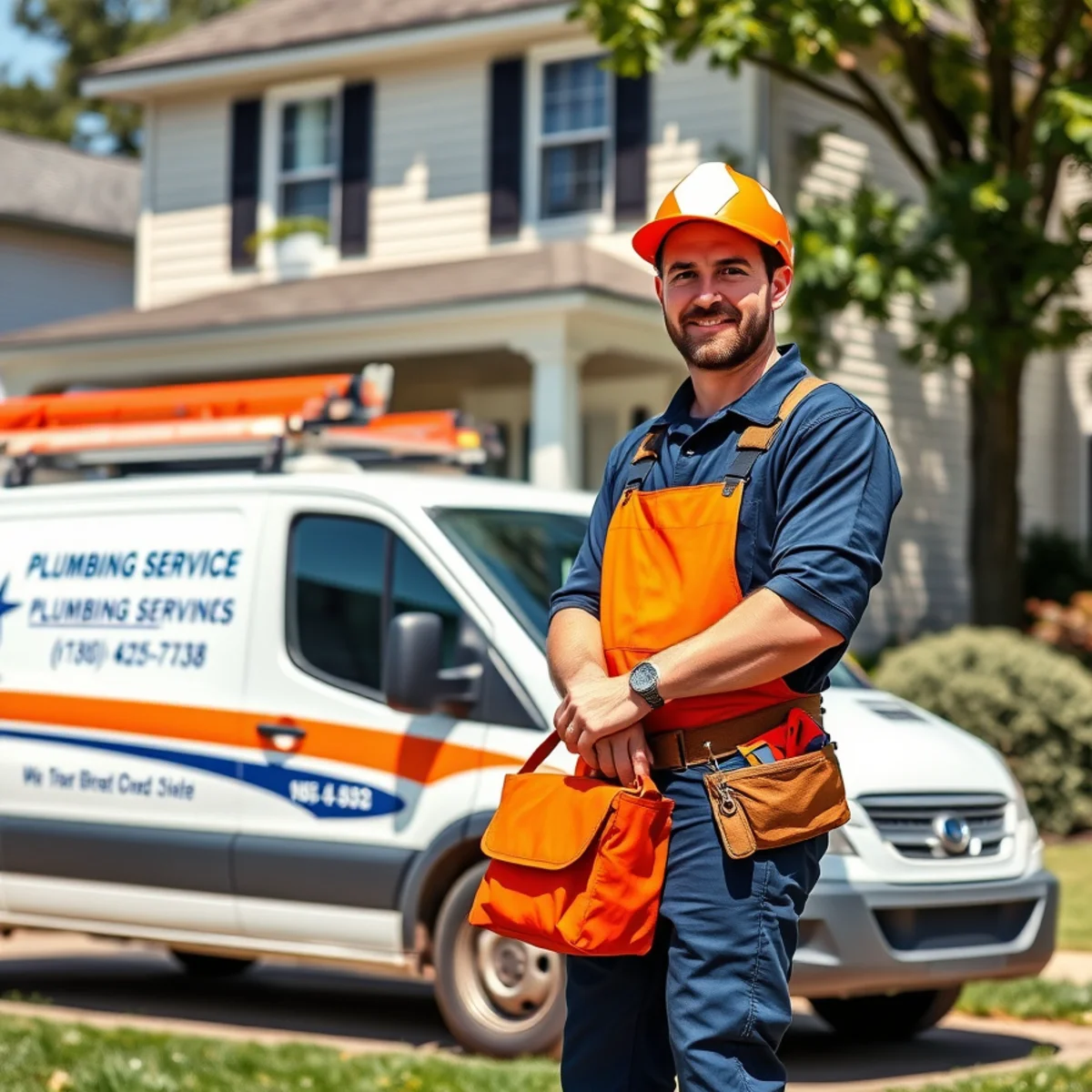 Ryan Water Systems service van outside a Greenfield, IN home