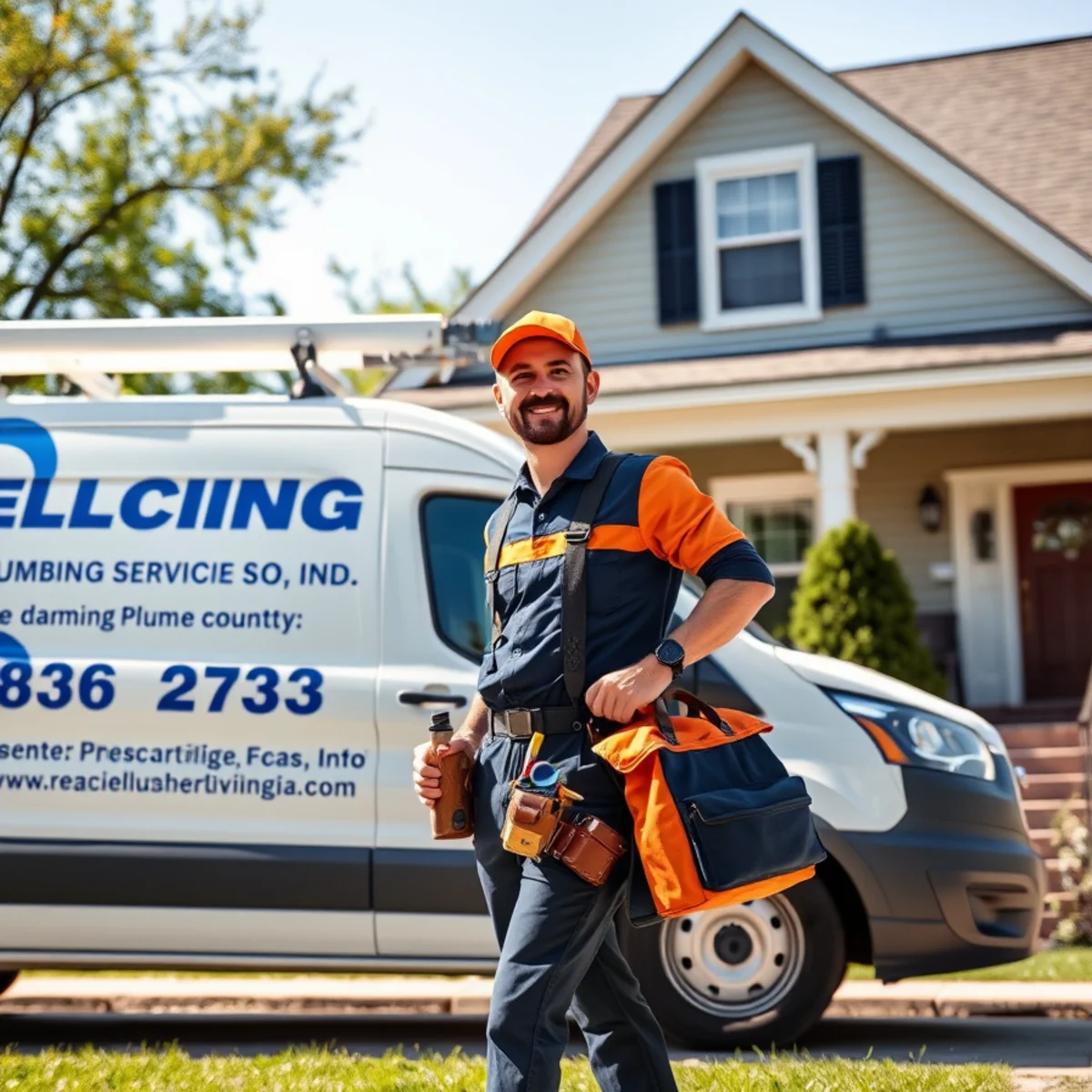 Ryan Water Systems service van outside a Greenwood, IN home