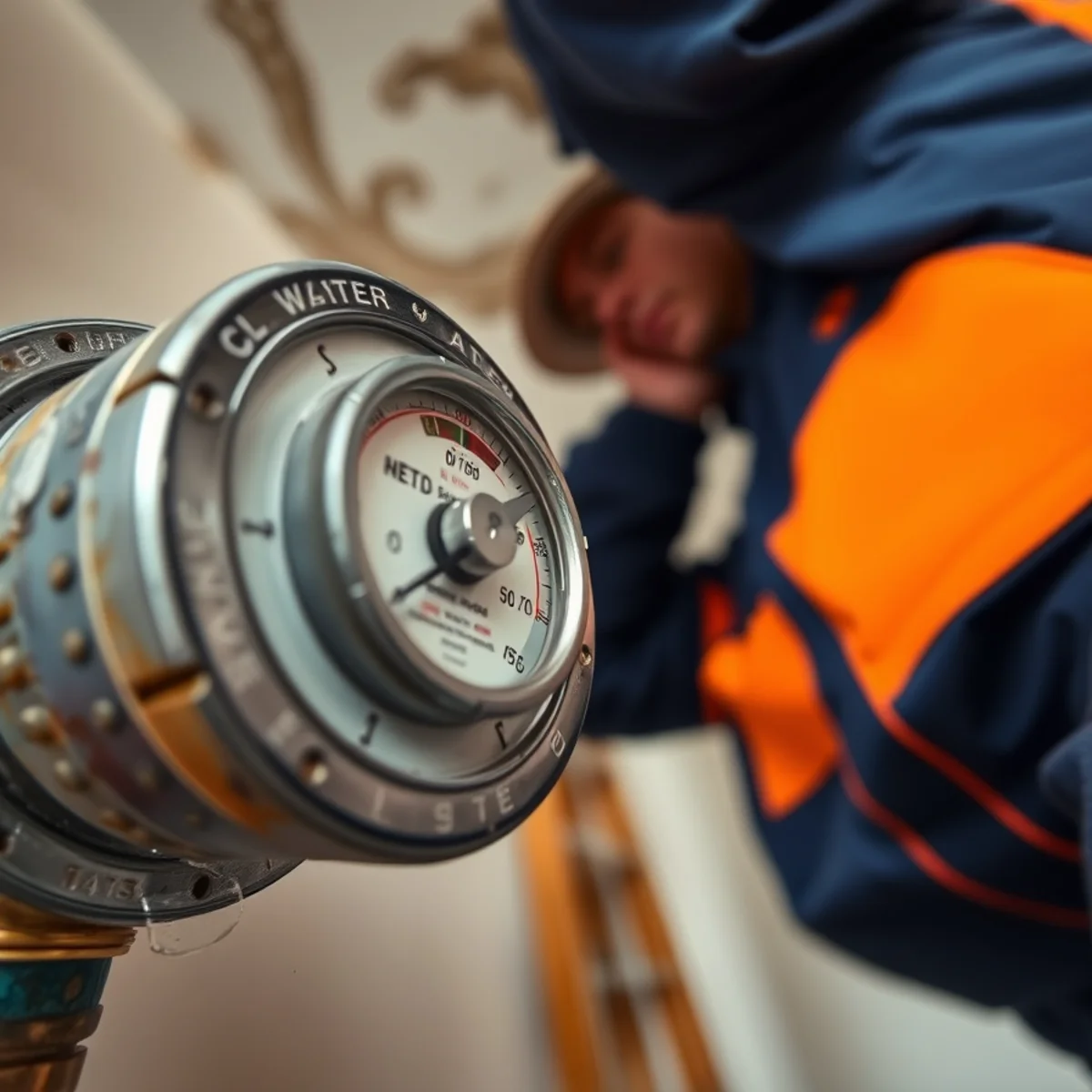 Water meter used to check for a hidden leak at an Indianapolis home