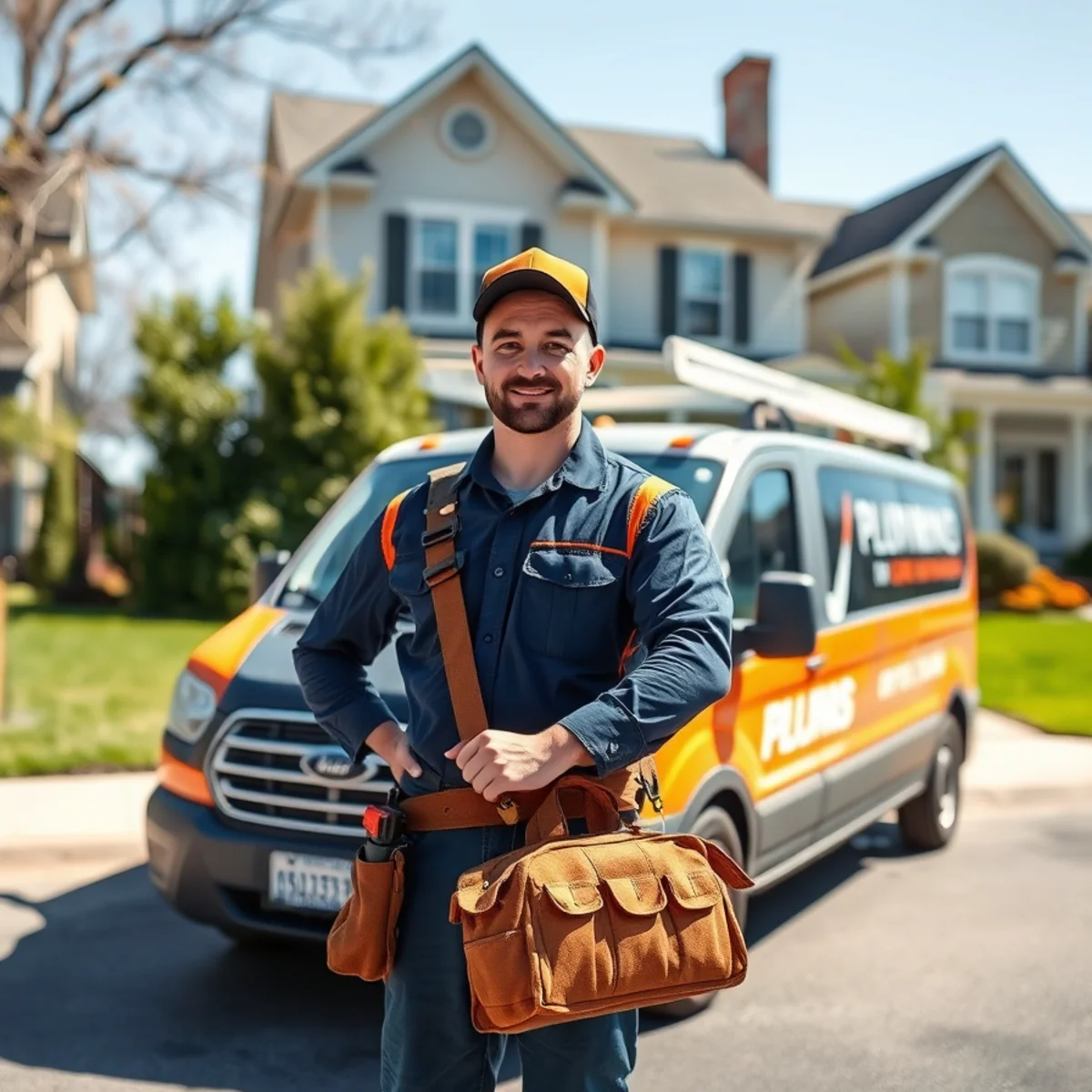Ryan Water Systems service van outside a Lawrence, IN home