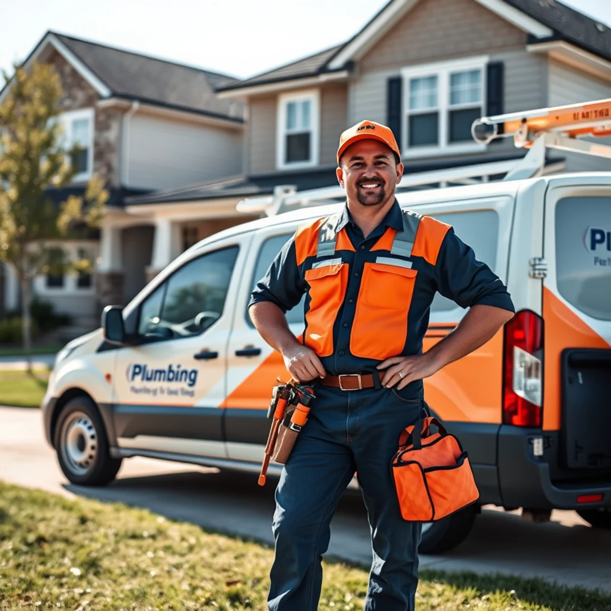 Ryan Water Systems service van outside a Plainfield, IN home
