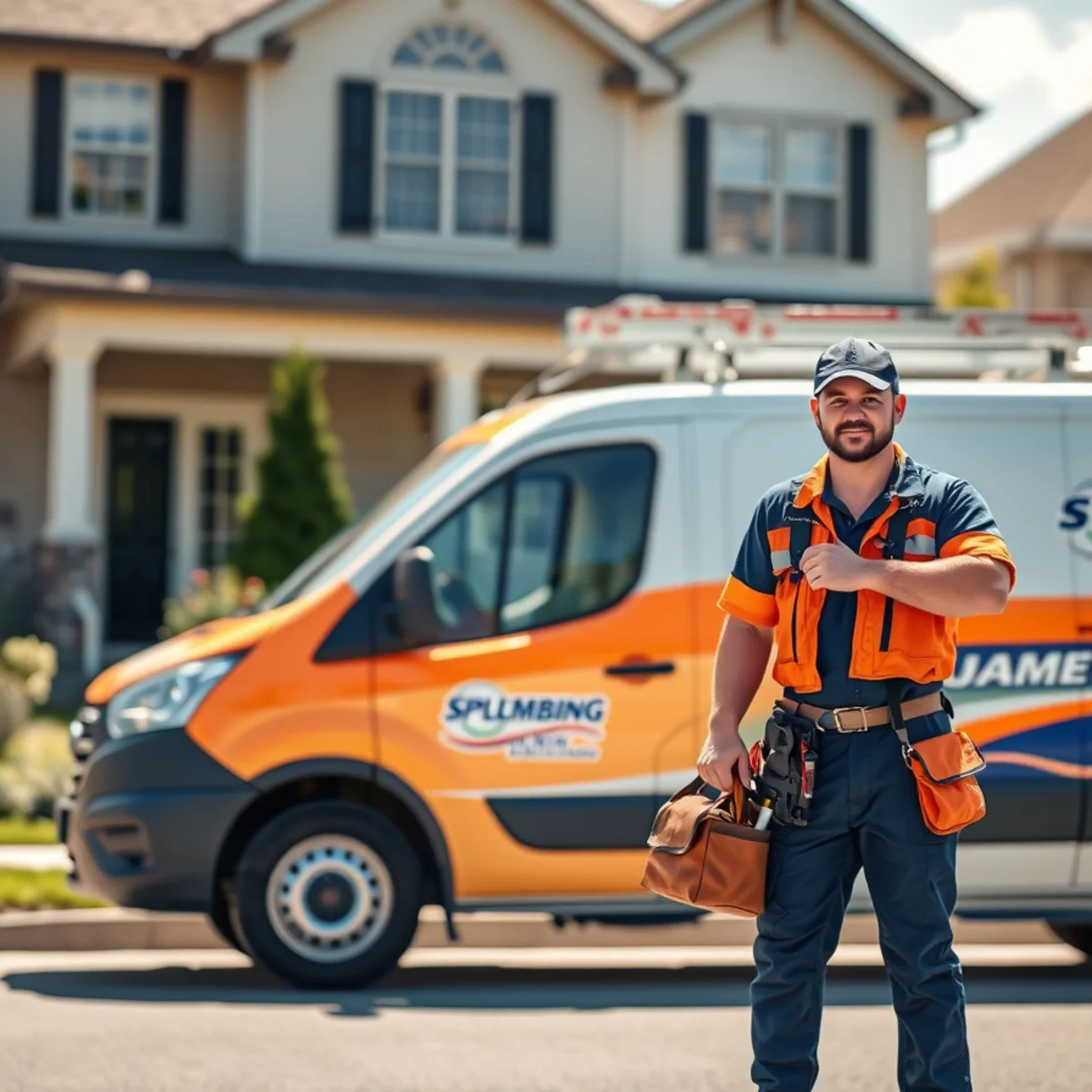 Ryan Water Systems service van parked outside a brick home in Speedway, IN